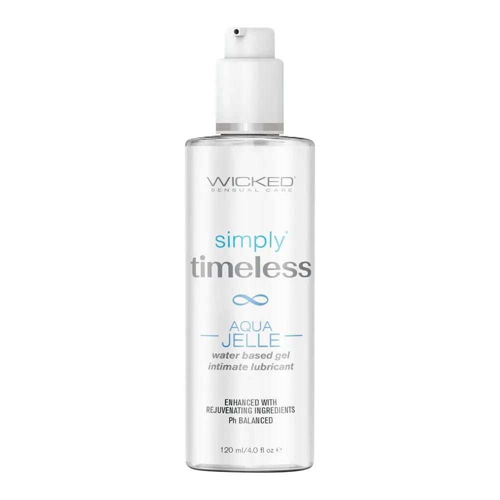 Wicked Simply Timeless Aqua Jelle - Water Based Anal Lubricant - 120 ml (4 oz) Bottle Wicked Discreet Intimate Essentials.