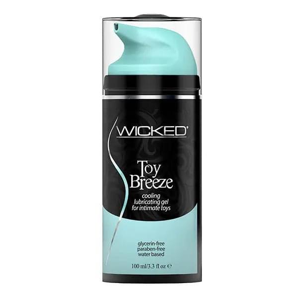 Wicked Toy Breeze - Cooling Glycerin Free Water Based Lubricant - 100 ml (3.3 oz) Bottle Wicked Discreet Intimate Essentials.