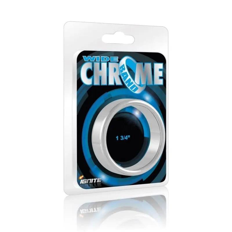 Wide Band Chrome Cock Ring 44mm Si Novelties Discreet Intimate Essentials.