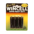 Wincell AA Super Heavy Duty Batteries - Super Heavy Duty Batteries - AA 4 Pack Wincell/Winmax Discreet Intimate Essentials.