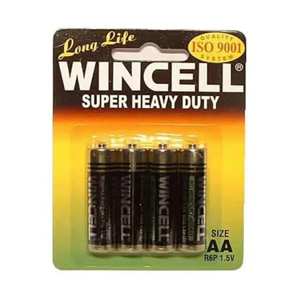 Wincell AA Super Heavy Duty Batteries - Super Heavy Duty Batteries - AA 4 Pack Wincell/Winmax Discreet Intimate Essentials.