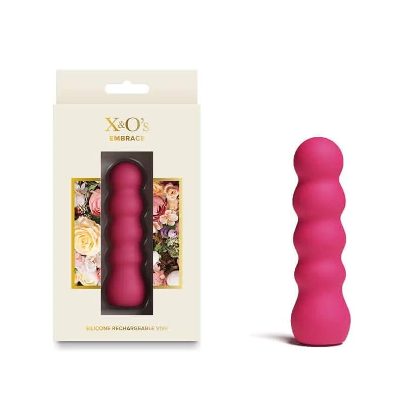 X & O's Embrace - Rose 9.9 cm USB Rechargeable Bullet NS Novelties Discreet Intimate Essentials.
