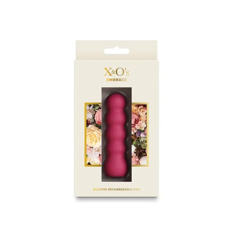 X & O's Embrace - Rose 9.9 cm USB Rechargeable Bullet NS Novelties Discreet Intimate Essentials.