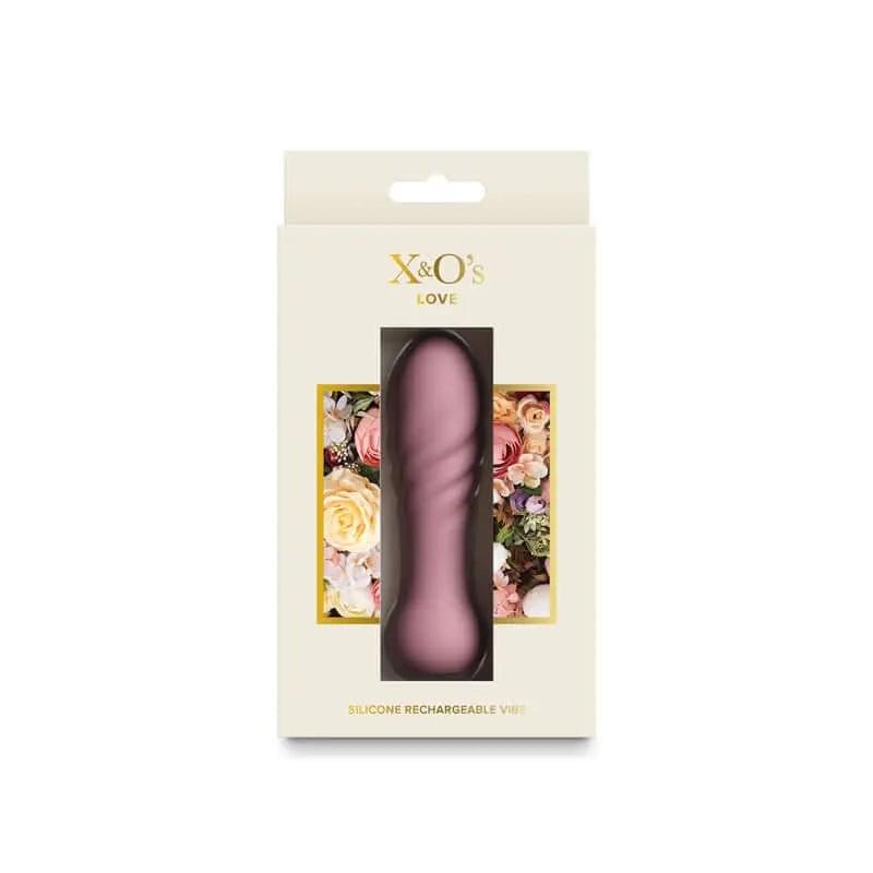 X & O's Love - Dusty Rose 10.7 cm USB Rechargeable Bullet NS Novelties Discreet Intimate Essentials.