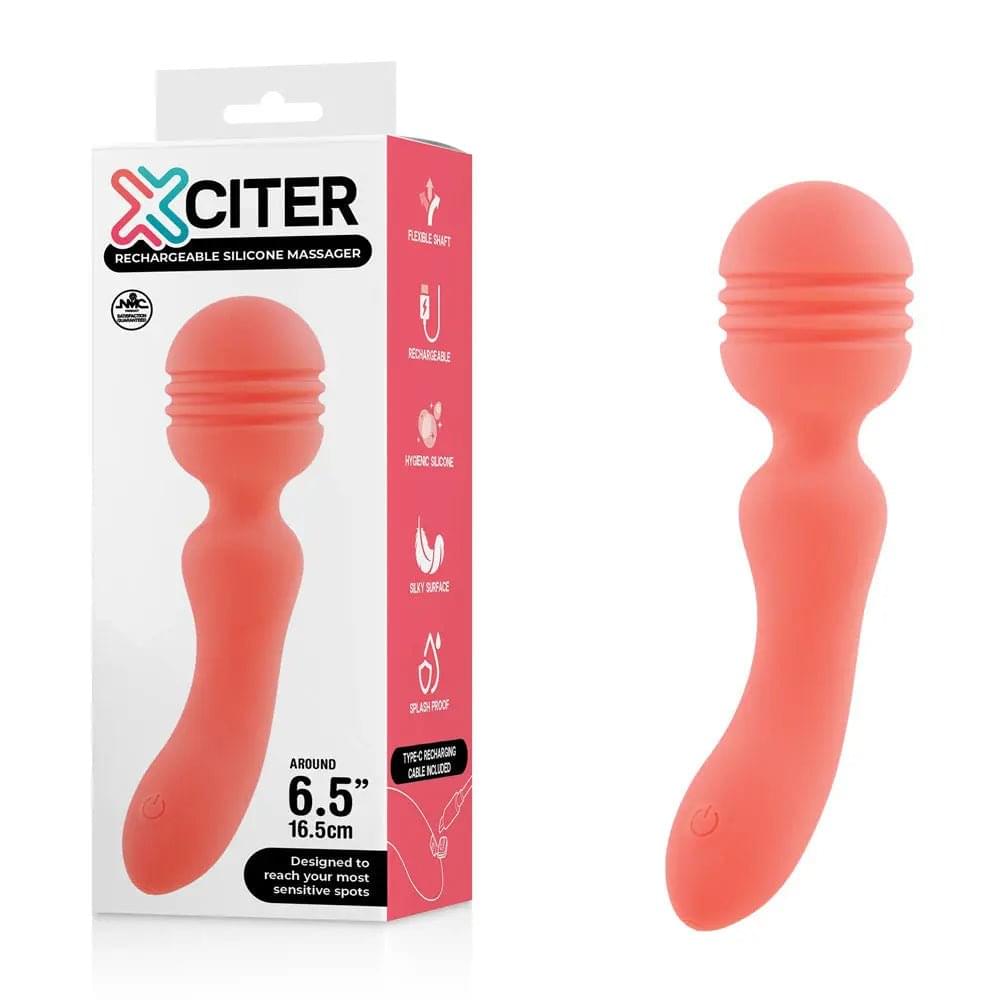 Xciter - Orange - Orange 16.5 cm USB Rechargeable Massage Wand Excellent Power Discreet Intimate Essentials.