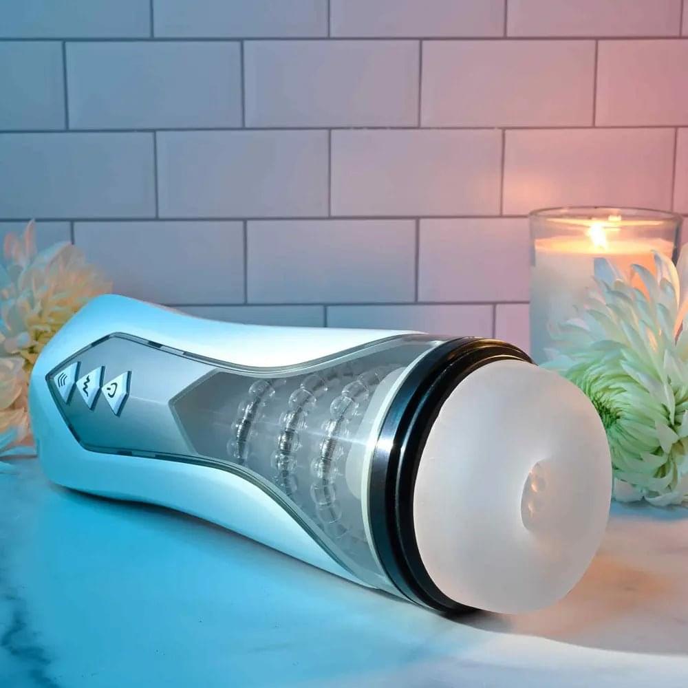 Zero Tolerance STROKING BUDDY -  USB Rechargeable Vibrating & Thrusting Stroker Zero Tolerance Discreet Intimate Essentials.