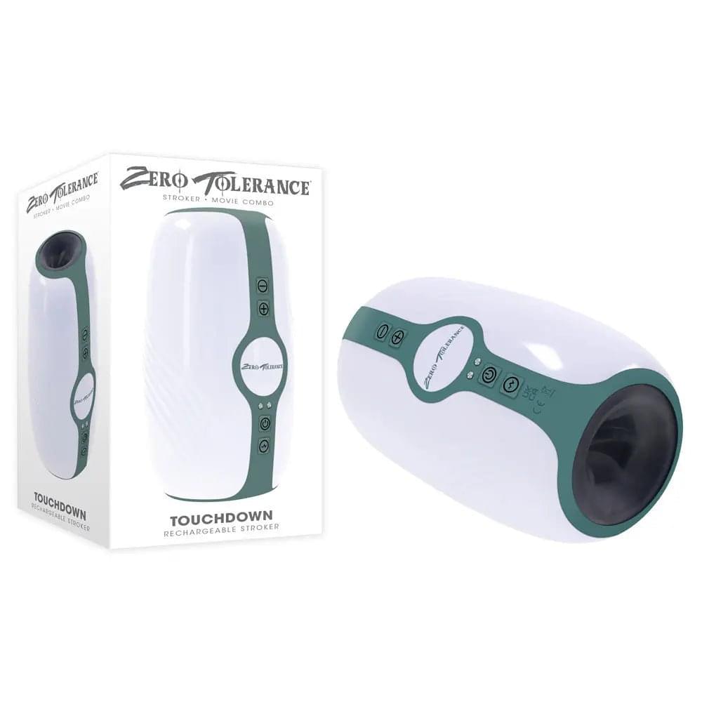 Zero Tolerance TOUCHDOWN -  15 cm USB Rechargeable Vibrating & Tightening Stroker Zero Tolerance Discreet Intimate Essentials.
