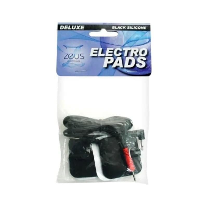 Zeus Deluxe Black Electro Pads 2 Pk Zeus Discreet Intimate Essentials.