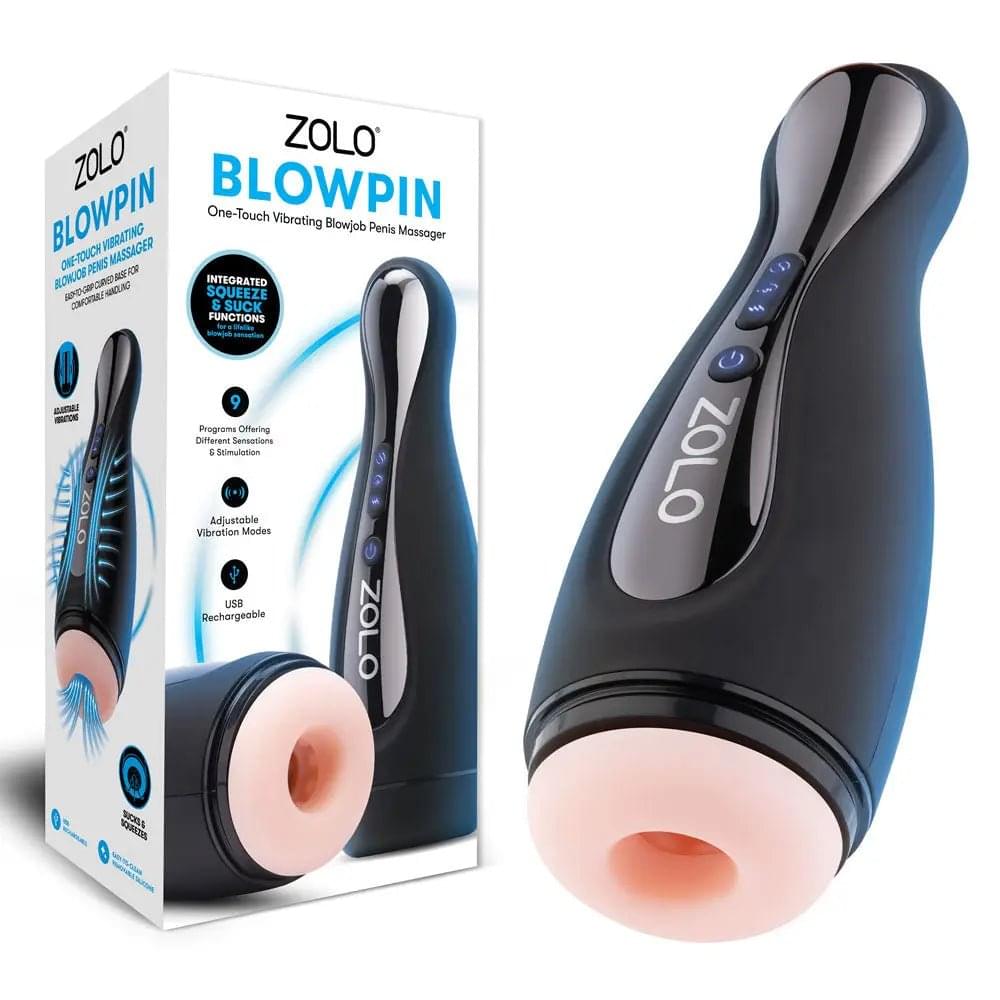 Zolo Blowpin -  USB Rechargeable Auto Sucking and Vibrating Masturbator Zolo Discreet Intimate Essentials.