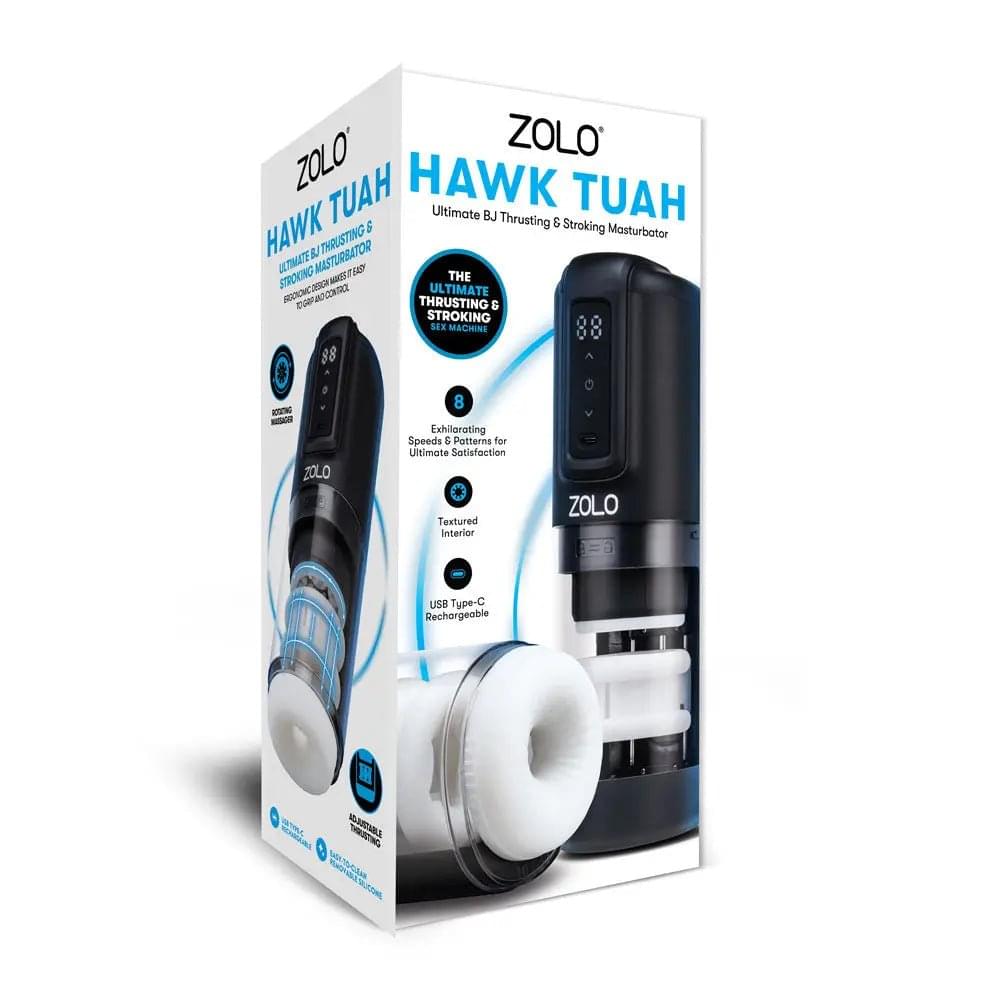 Zolo HAWK TUAH Ultimate BJ Stroker - USB Rechargeable Thrusting & Rotating Auto Stroker Zolo Discreet Intimate Essentials.