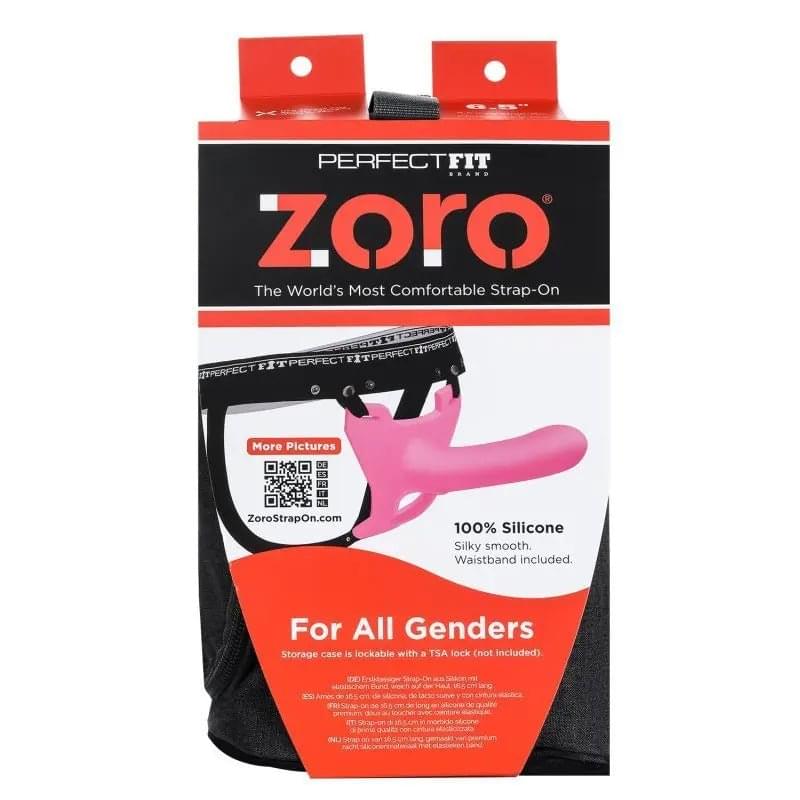 Zoro Strap-On 6.5in Pink PerfectFit Discreet Intimate Essentials.